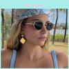 French Vintage Elliptical Metal Sunglasses For Women And Men Uv400 Sun Protection