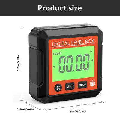 Magnetický digitální vodováha úhloměr LCD podsvícení vodováha inklinometr 4*90° Magnet úhloměr vodováha pro dřevoobrábění
