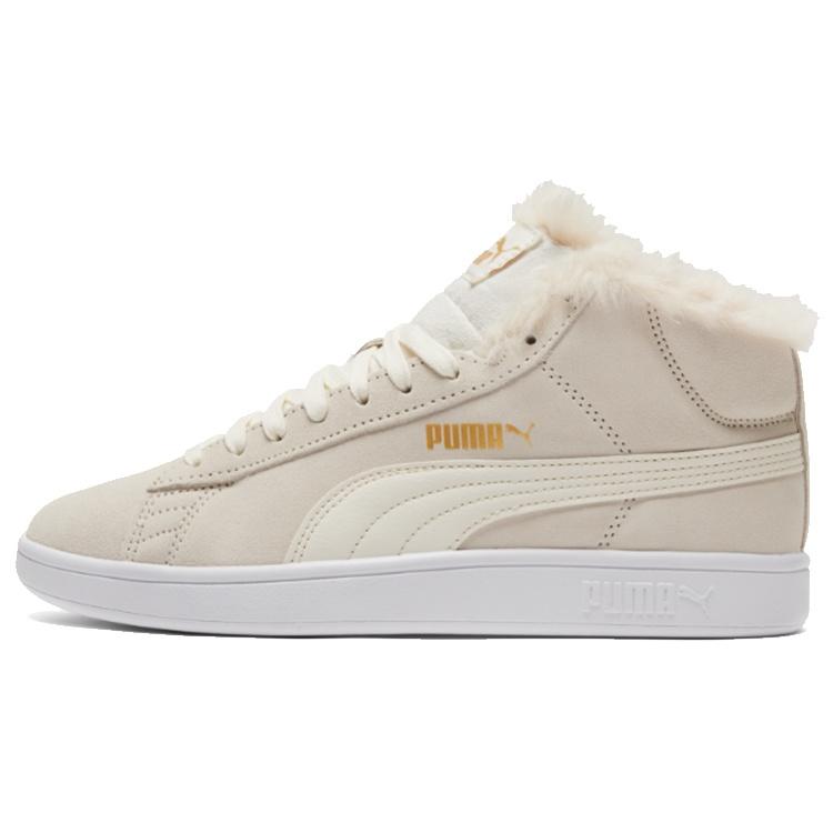 (WMNS) PUMA Smash V2 Mid-Top Sneakers Beige/White Women s 385005-02 EU 35.5