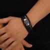 E-commerce Leather Bracelet Men's Stainless Steel Personalized Design Octagonal Star Multi-layer Woven Titanium