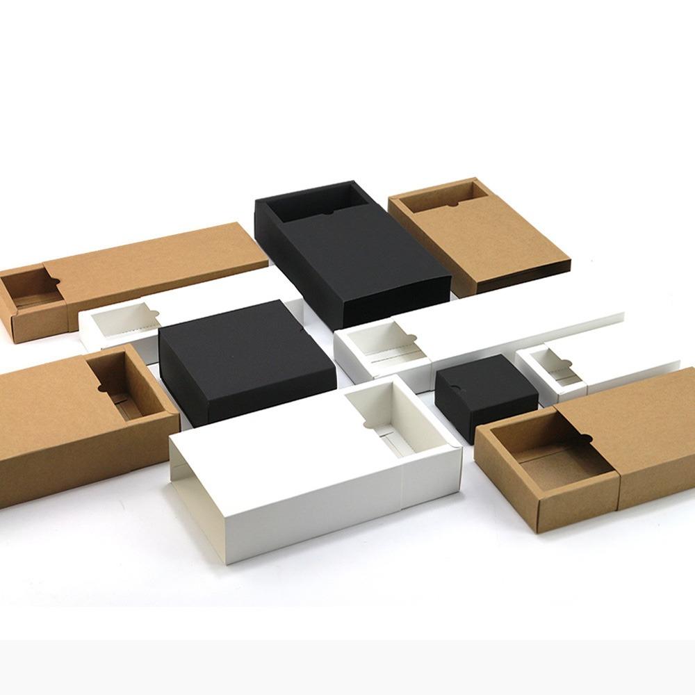 Paper Gift Storage Box Solid Color Product Packaging Box Practical Drawer Paper Box