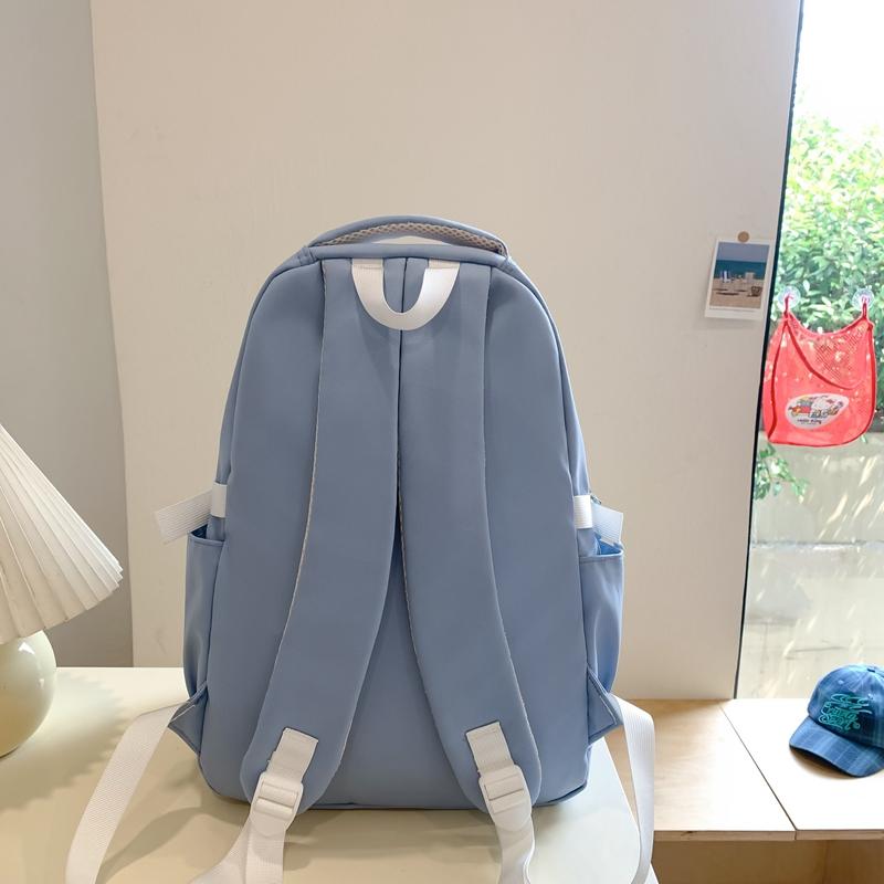 Middle School Student Schoolbag Color Block Women's Large Capacity Backpack Primary School Student's Fifth and Sixth Grade Lightweight Backpack