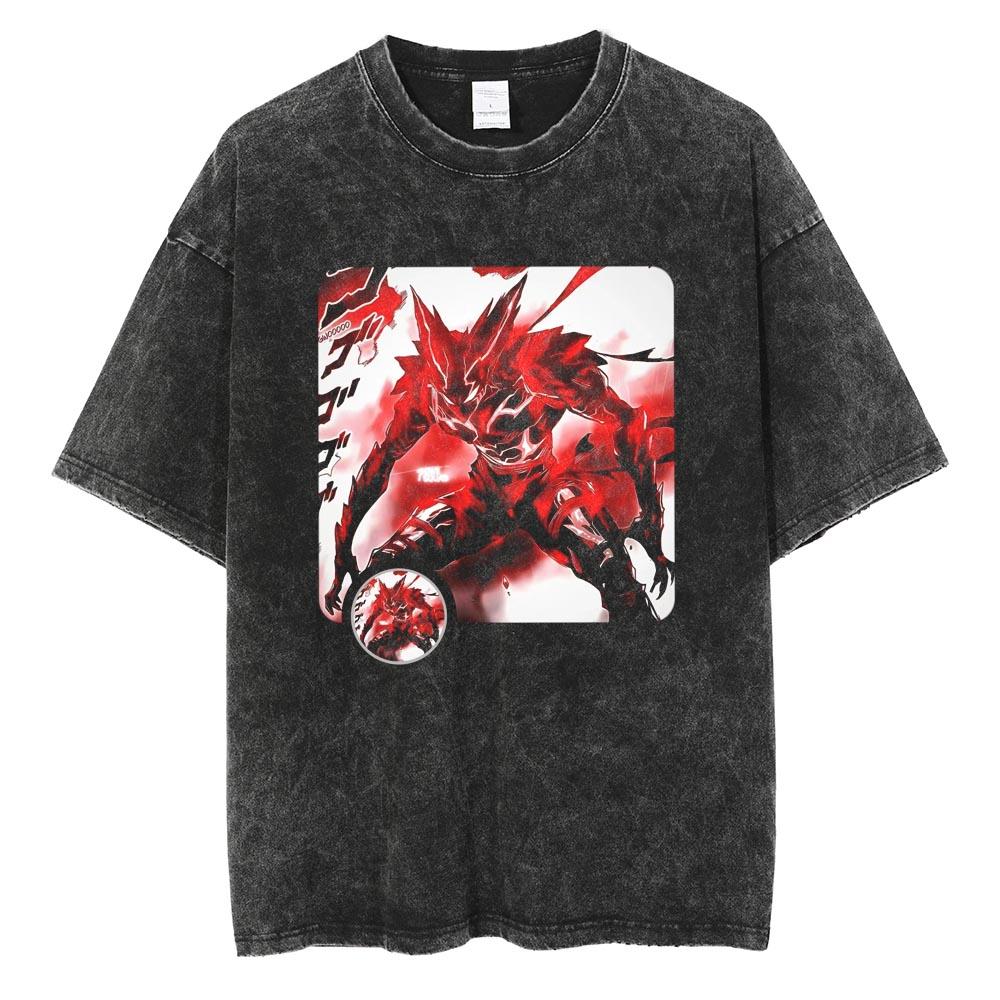 Tricou Imprimat Anime ONE PUNCH-MAN Saitama Bărbați Femei Tricouri Bumbac Spălat Tricou Supradimensionat Harajuku Masculin Manga Vintage