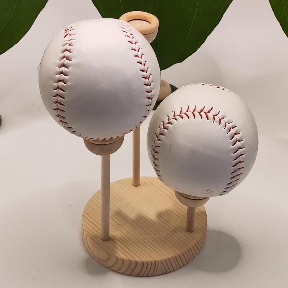 Baseball Stand Baseball Rack Display Holder Wooden Base Ball Stand Display Holder For Golf Baseball Softball Tennis Ball