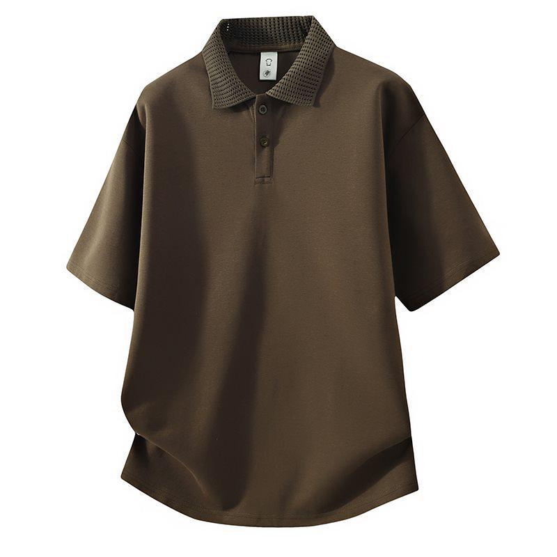 Summer 2026 Men's Ice Silk Quick-Dry Short-Sleeve Lapel Polo Shirt