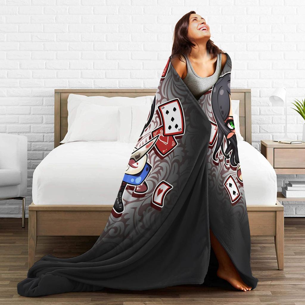 Dark Alice Madness Returns Game Flannel Blanket Spring  Warm Soft Throw Blanket Home Decor Pattern Bedspread Sofa Bed Cover