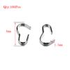 Stainless Steel Round / Flat 3 Word Buckle B-Shaped Buckle Bracelet Necklace Pendant Connector DIY Jewelry Making