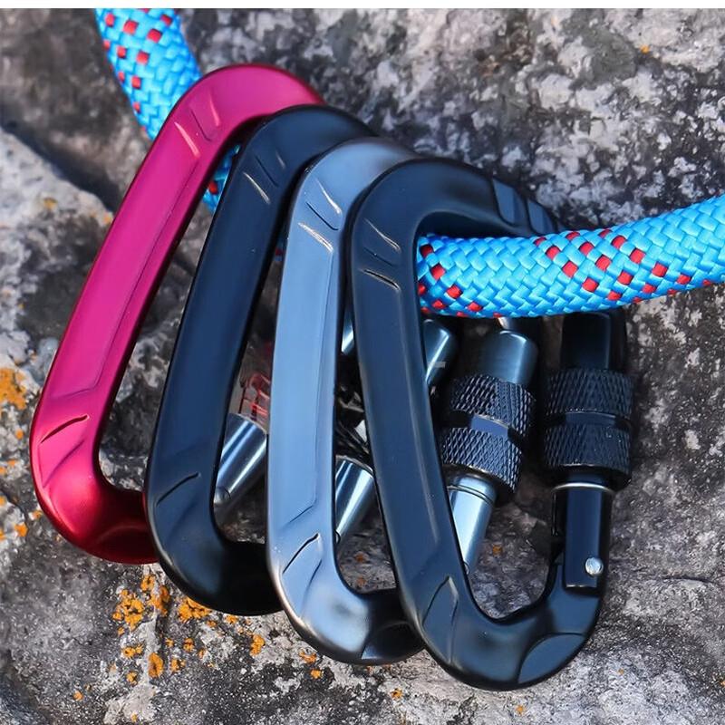 Ying Jia 12KN Aluminum Alloy D-Shape Screw Gate Carabiner
