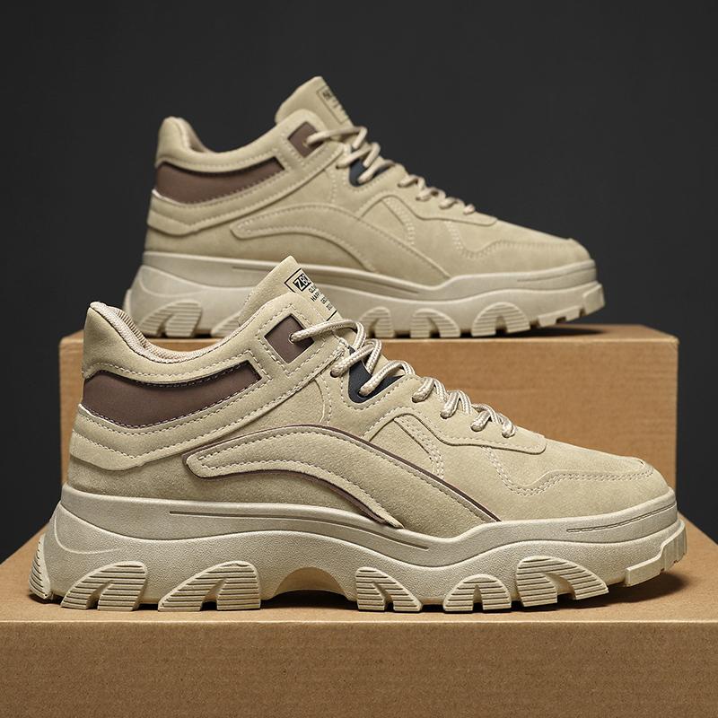 

Повседневные кроссовки Мужская мода Универсальные походные туфли на толстой подошве для походов Удобная и износостойкая рабочая одежда для отдыха на открытом воздухе Повседневная обувь 39 хаки