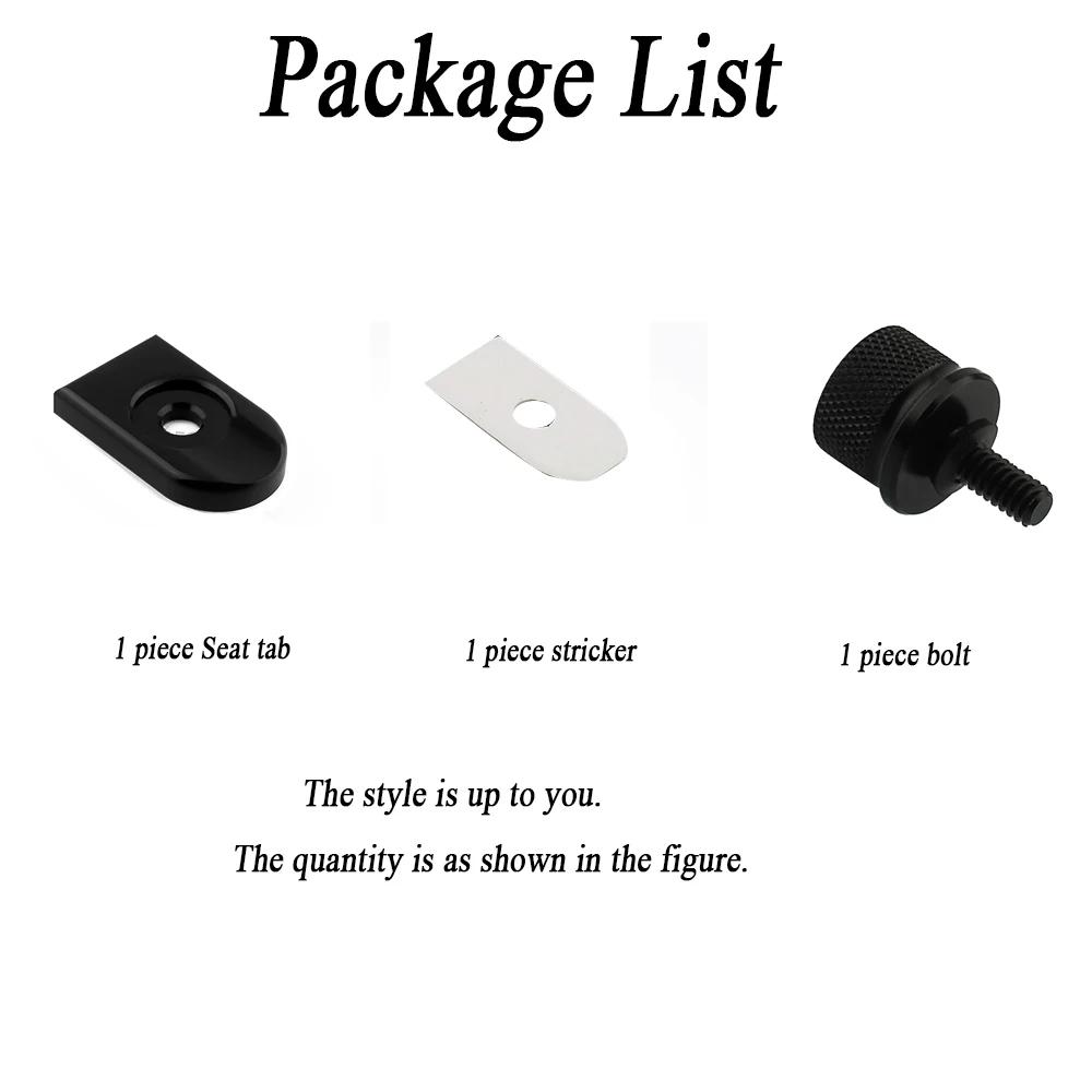 Motorcycle Black Seat Bolt Tab Screw for Harley Touring Road King Street Glide Softail Dyna Sportster XL Street Bob 96-19