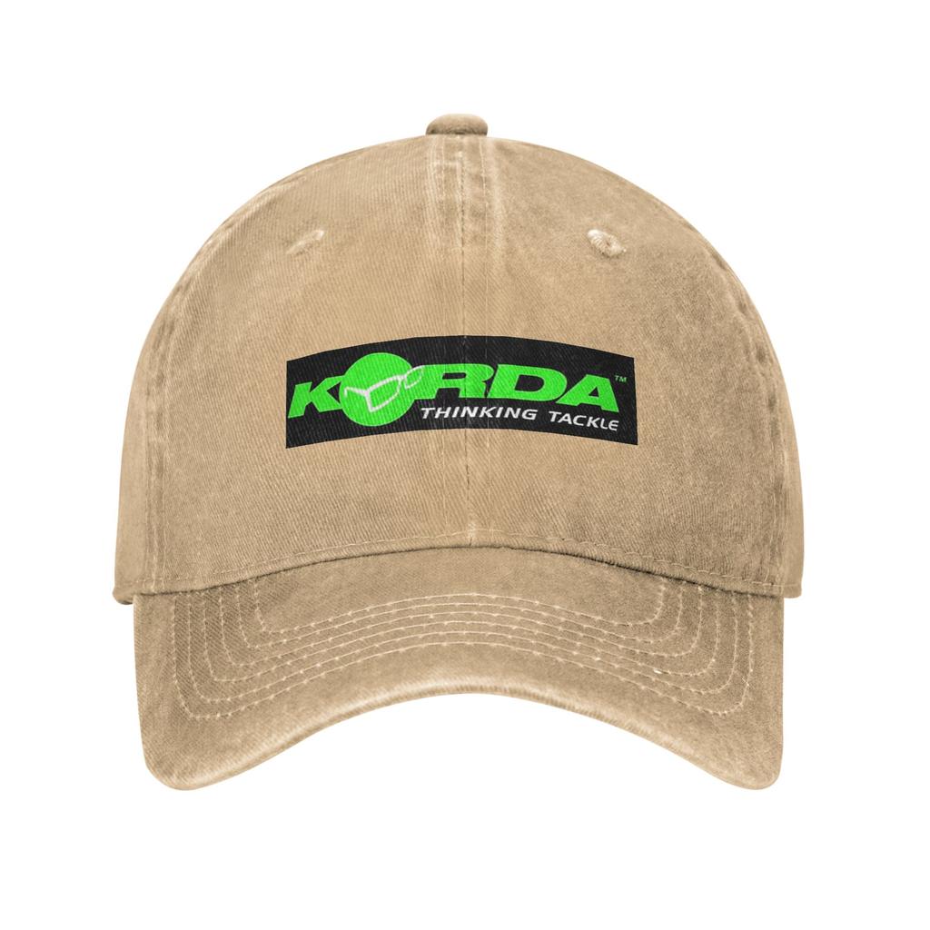 Korda Fishing Logo Denim Fabric Cap Casual Baseball Caps Adjustable Hat Summer Unisex Baseball Hats
