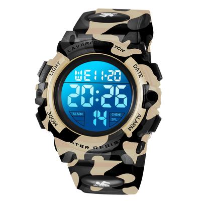 Watch Boys Digital Watch Boys Sports Watch Outdoor Multifunctional 50m Waterproof Alert Date Day Display Dual Time LED Analog Display Children's