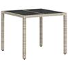 Garden Dining Set 3 pcs Light Grey Poly Rattan