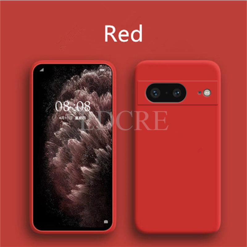 For Google Pixel 8 Case Liquid Silicone Coque For Pixel 8 Pro 7A 7 Pro 6 6A 7A 8A Cover TPU Fundas Protective Case Pixel 8 Cover