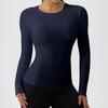 European & American Autumn/Winter Long Sleeve Yoga Top - High Elastic, Quick-Dry, Bare Feel, Round Neck Fitness T-Shirt