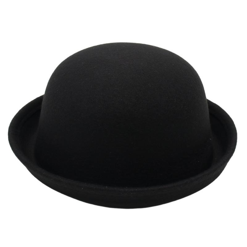 Bowler Jk Top Hat Kids Jazz Hat College Style Felt Hat Cute Boy And Girl Baby Sun Hat Parent-Child