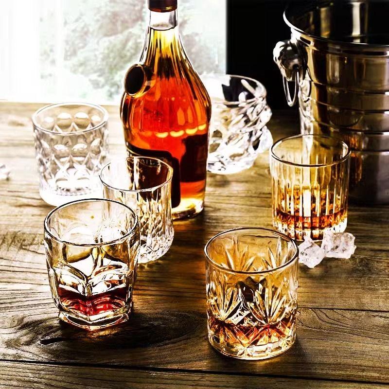 Křišťálová sklenice na whisky – Vintage tumbler na Scotch, Bourbon, Koňak, Vodku, Gin, pro domácí bar