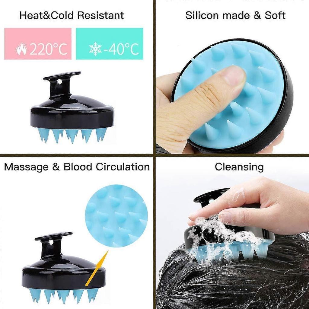 Silicone Scalp Massager Hair Brush Head Massager Hair Growth Scrubber for Straight Curly Long Short Thick Thin Wet Dry Hair