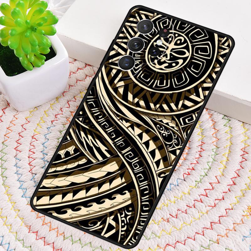 Maori Samoan Polynesian Tribal Silikon Handyhülle Für Samsung Galaxy note 10 pro S26 S25 S24 S23 S22 S21 Plus Ultra Capa Cover