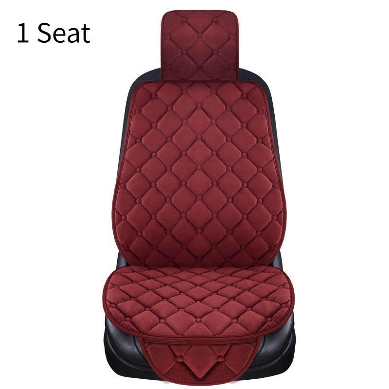 Warm Plush Car Seat Cover Winter Faux Fur Auto Front Back Rear With Backrest Seat Cushion Protector Pad Interior