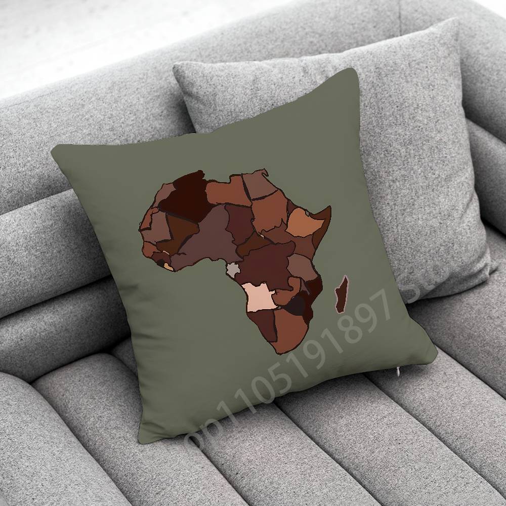 

Africa Map ART Throw Pillow Case For 50x50cm 40x40cm 55x55cm 45x45cm 30x30cm Square Bedroom Pillowcase Cover 30cmx30cm