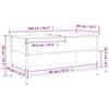 Coffee Table Brown Oak Look 100 X 50 X 50 Cm Engineered Wood Metal