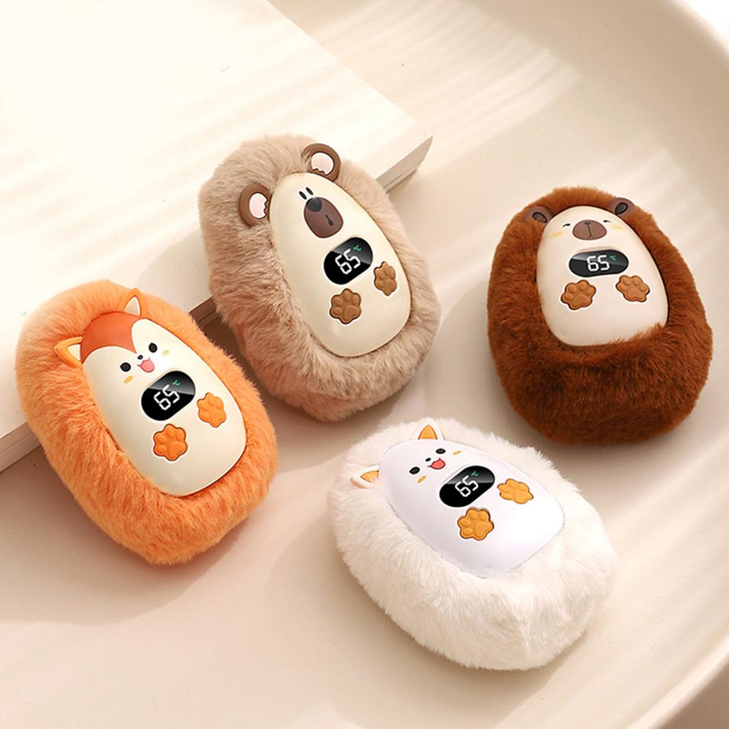 Calentador de Manos de Peluche de Dibujos Animados Calentador de Manos Eléctrico con 3 Niveles de Calor Dispositivo de Calentamiento Rápido para Uso en Interiores y Exteriores