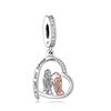 925 Silver Pan Charm Bracelet Fit For Mother Daughter Father Son Women Bead Berloque Making Jewelry