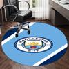 Manchester City Printed Round Rug Carpet Chair Rug Area Rug Entryway Doormats,for Office Chair Living Room Bedroom Kitchen Room.