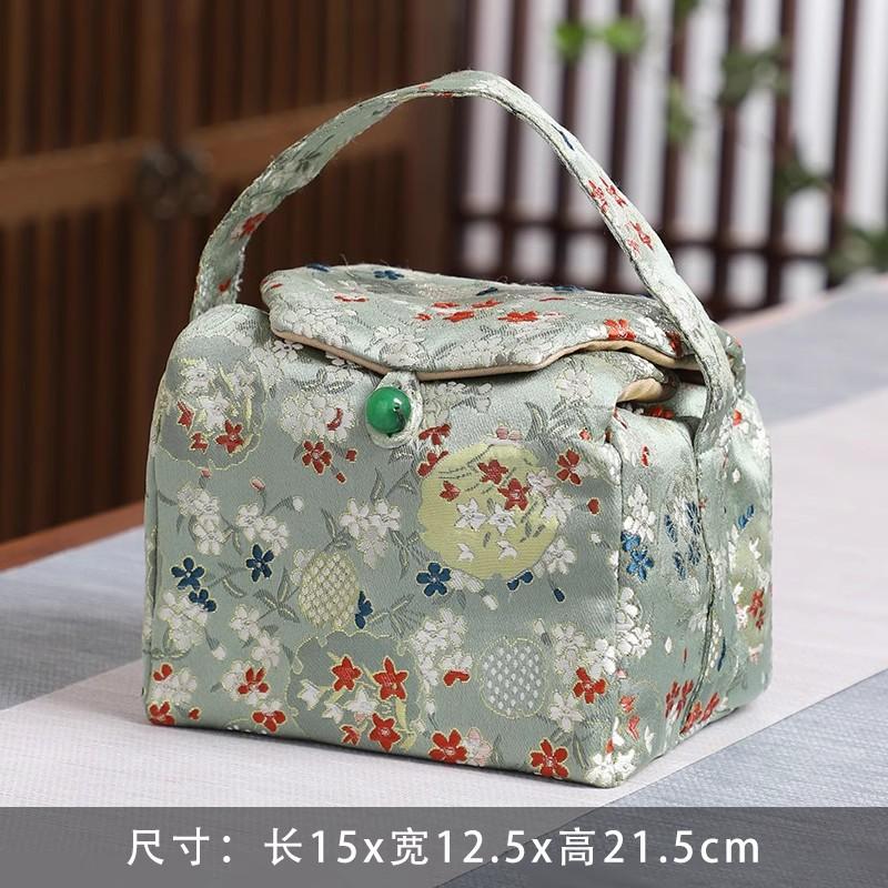 Handmade Retro Tea Cup Bag, Master Cup, Single Cup Bag, Storage Bag, Small Cloth Bag, Handbag, Thickened Cloth Bag, Storage Bag