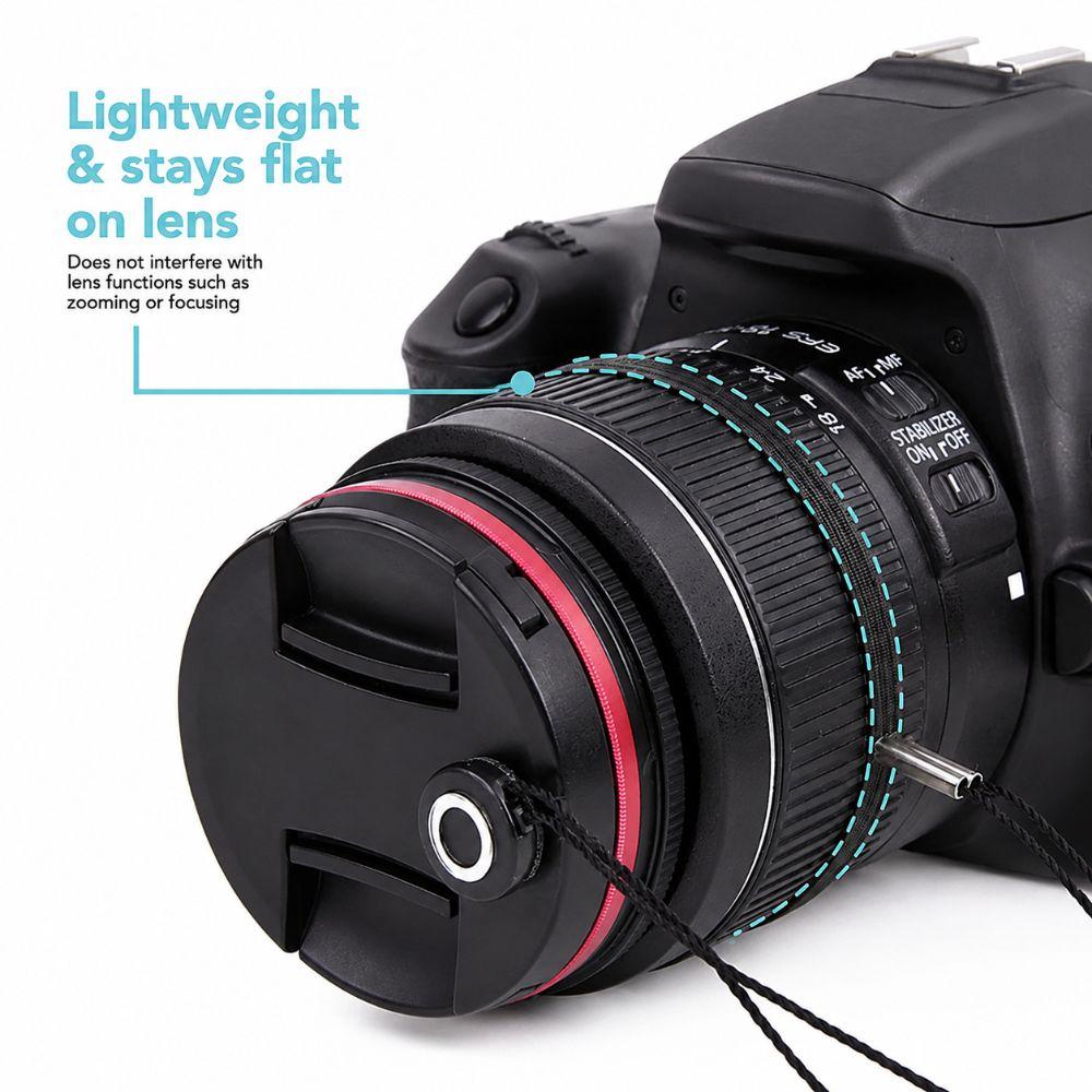 5 Stück Linsendeckel-Sicherung Leine Leichter Sicherer Clip Tragbare Linsendeckel-Leine DSLR