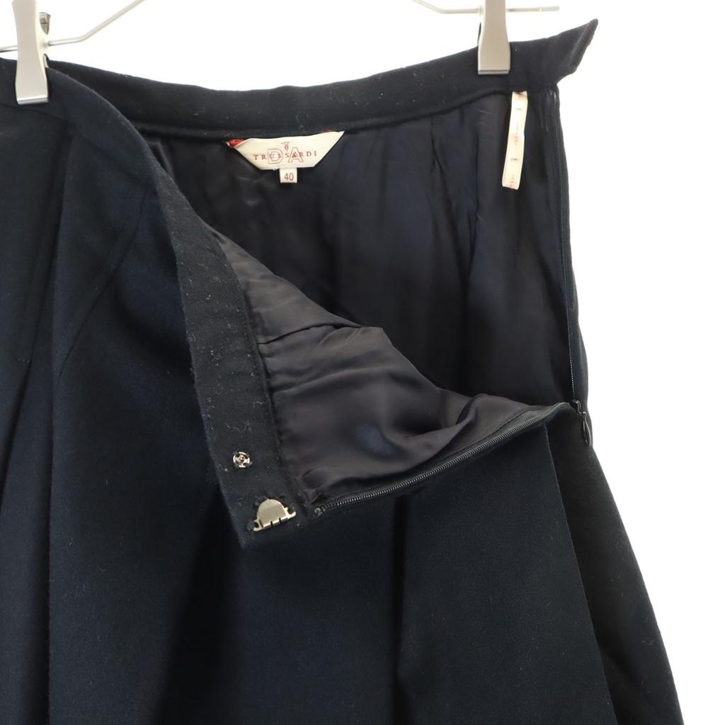 Trussardi Wool Blend Skirt Suit Setup 40 Black Women Used