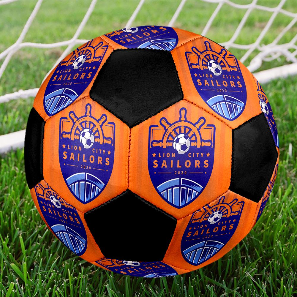 SIZE 5 Lion City Sailors Football Club Soccer Ball Colorful All Ages Machine Stitched PVC Competition Ready Durable High-Bounce