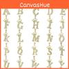 Az Krone Alphabet Initialen Buchstabe Anhänger Halskette Goldkette Geschenk Schmuck