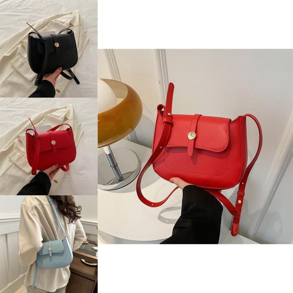 Popular Vintage Shoulder Bag With Street Style Element Stitching Line For Daily Match