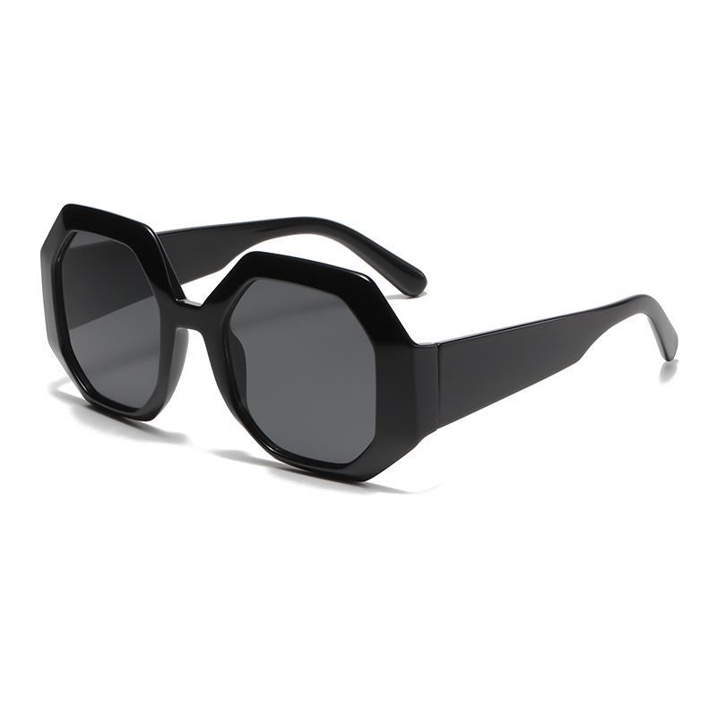 European & American Color Block Polygon Street Style Sunglasses