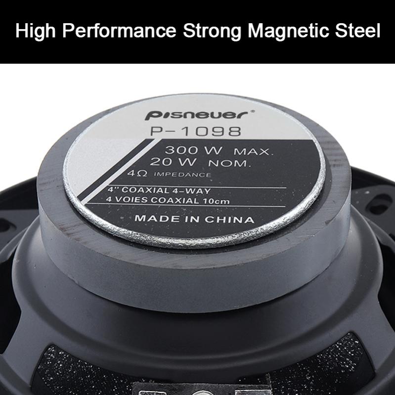 2pcs 4/5/6 Inch Car Speakers 4 Way Subwoofer Car Audio Music Stereo Full Range Frequency Coaxial Hifi Automotive Speaker