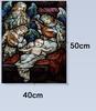 Custom Size Stained Glass Window Film Jesus Virgin Mary Static Cling Frosted Glass Decal for Home Church Door Decor