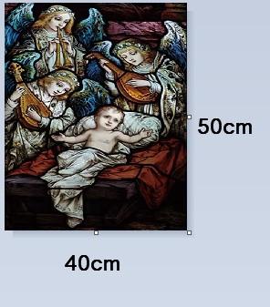 Custom Size Stained Glass Window Film Jesus Virgin Mary Static Cling Frosted Glass Decal for Home Church Door Decor