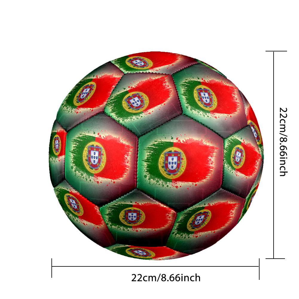 Portugalia Fotbal Imprimat Mărimea 5 Mingi de Fotbal Rezistente la Uzură Standard Fotbal de Antrenament pentru Adulți Cadou pentru Fani pentru Meciuri Sportive Indoor Outdoor