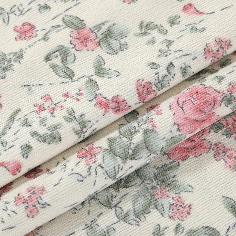 100*150CM Leopard print Corduroy fabric small flower Polyester print cloth fashion Women's DIY clothing handmade Sewing quilting