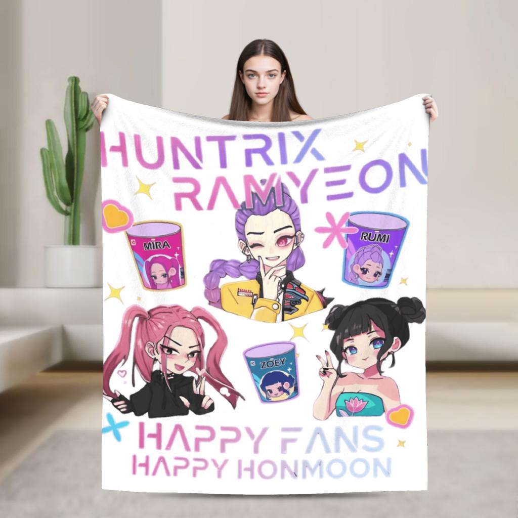 Baby Saja KPop Demon Hunters Saja Boys Blanket Warm Funny Plush Bedding Throws For Child Couch Chair Flannel Bedspread Bed Cover