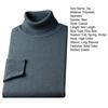 Auutmn Winter Men Top High Collar Slim Fit Knitted Solid Color Elastic Sweater Plus Size Pullover Mid Length Sport Daily Wear School Sweater
