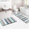 Plushes Flockeds NonSkid Bath Mats Fast Drying Water Absorbent Bathroom Carpet for Shower Floor