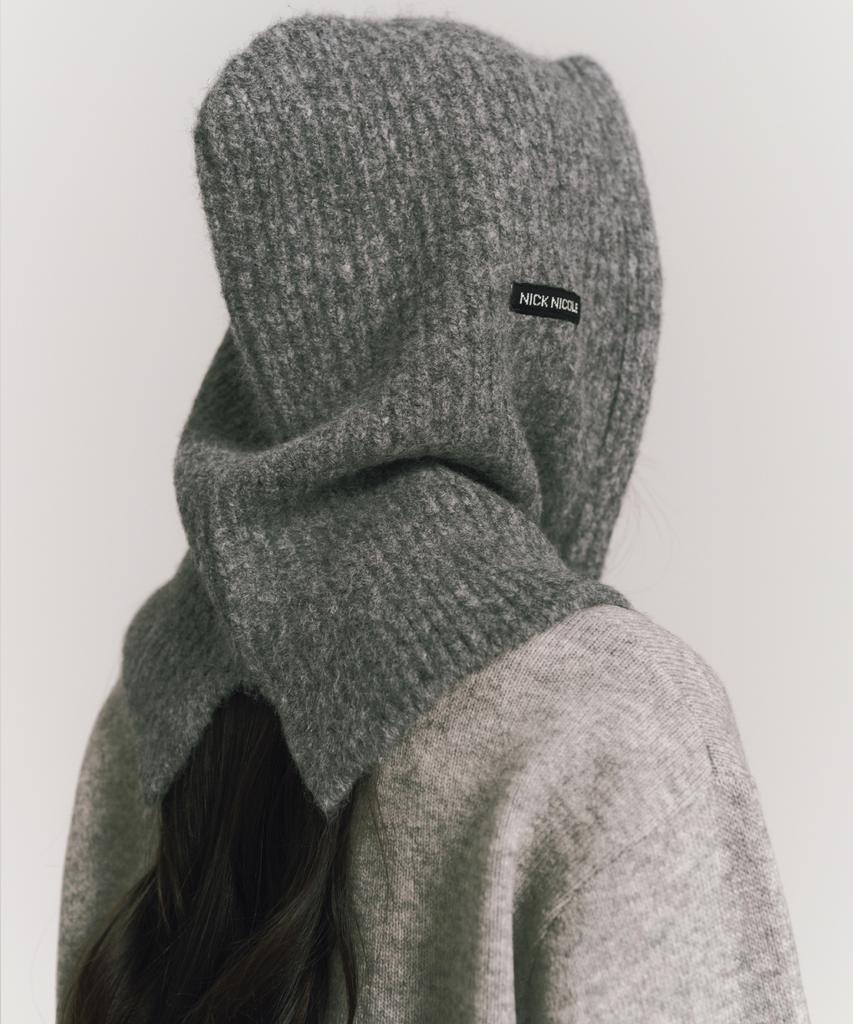 Nigaennikol Soft Knit Hood Balaclava_Gray