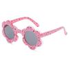 Kids Flower Sunglasses Rainbow Colorful Cute Round Kid Eyewear For Toddler Kids Boy Girls Outdoor Activities