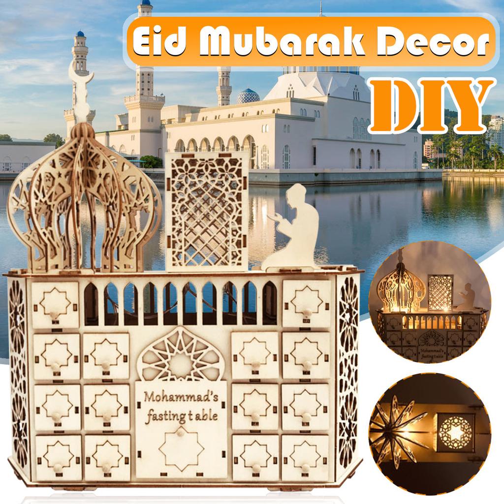 Muslim Islamic Toy DIY Palace House Stand Rack Kid Ramadan Gift Decoration
