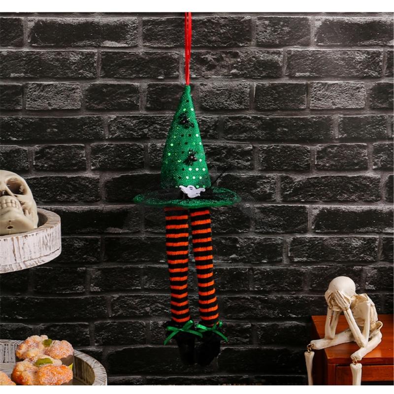 Set Of 5 Colorful Witch Hat Party Decorations Halloween Hanging Pendants Easy to Install Window Ornament for Home