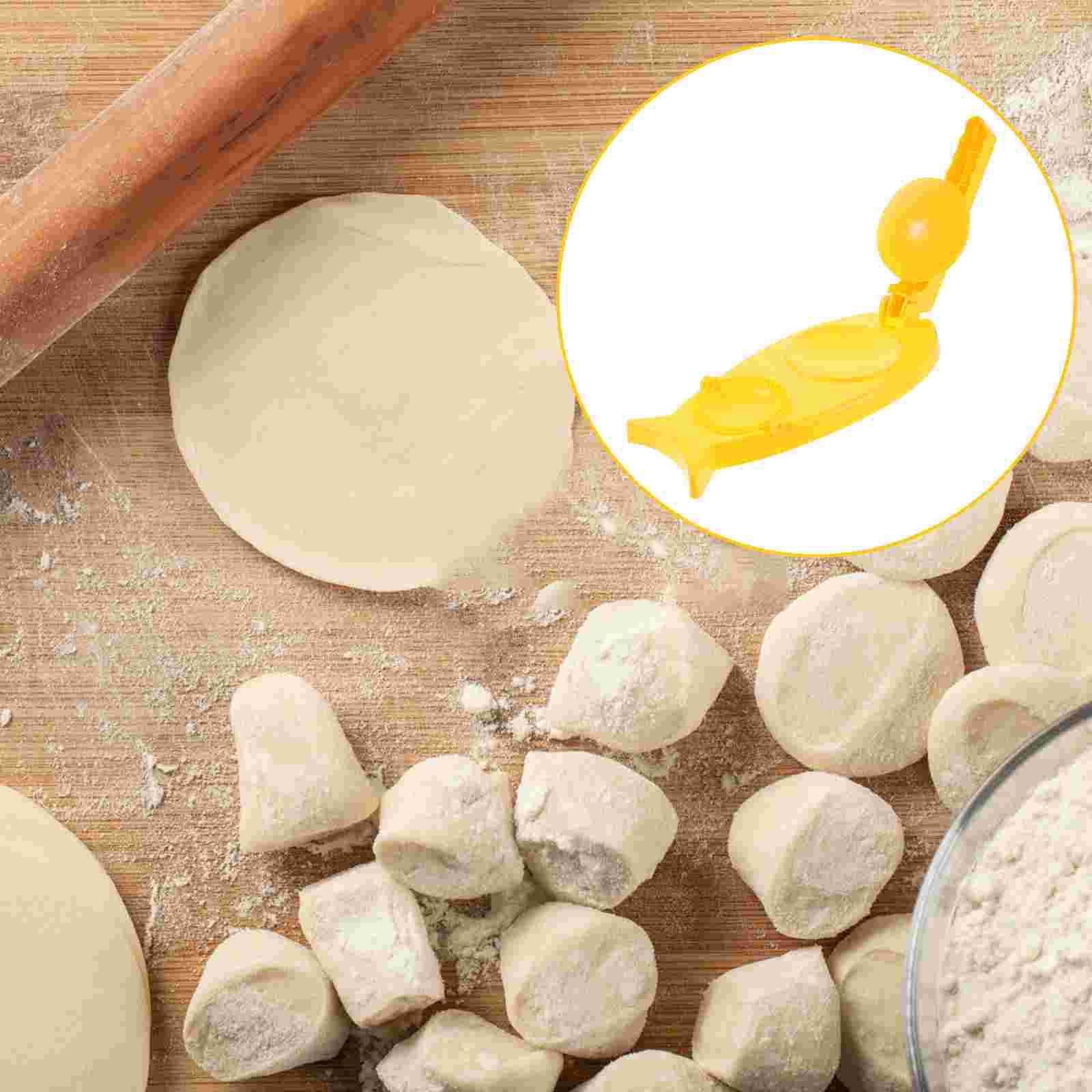 

Машина для приготовления пельменей, тестопресс, инструмент для изготовления кукурузных палочек, кухонная портативная упаковочная машина из полипропилена 24X13X8.5CM жёлтый