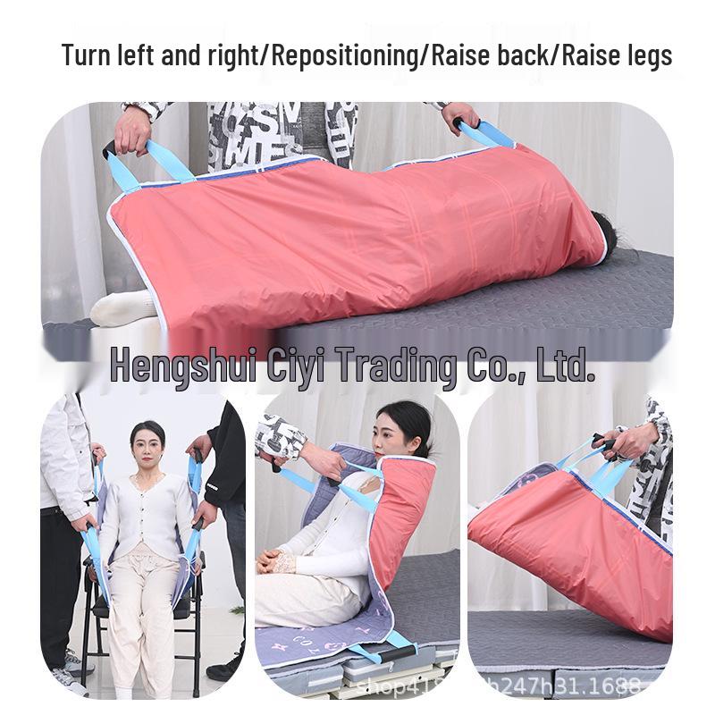 Elderly Transfer & Repositioning Pad - Breathable Pure Cotton Shift Pad for Bedridden Aid